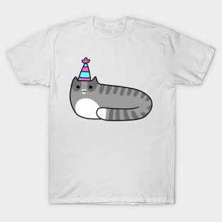 Blue Birthday Tabby T-Shirt